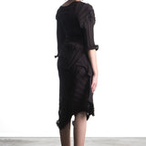 Issey Miyake ladies knitted dress black