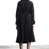 Yohji Yamamoto Damen Nylon Trench Coat schwarz