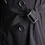 Yohji Yamamoto Damen Nylon Trench Coat schwarz