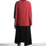 Y´s Yohji Yamamoto Damen Bluse 3/4 Arm rot