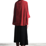 Y´s Yohji Yamamoto Damen Bluse 3/4 Arm rot