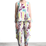 Pleats Please Issey Miyake women's top with organic print multicolored