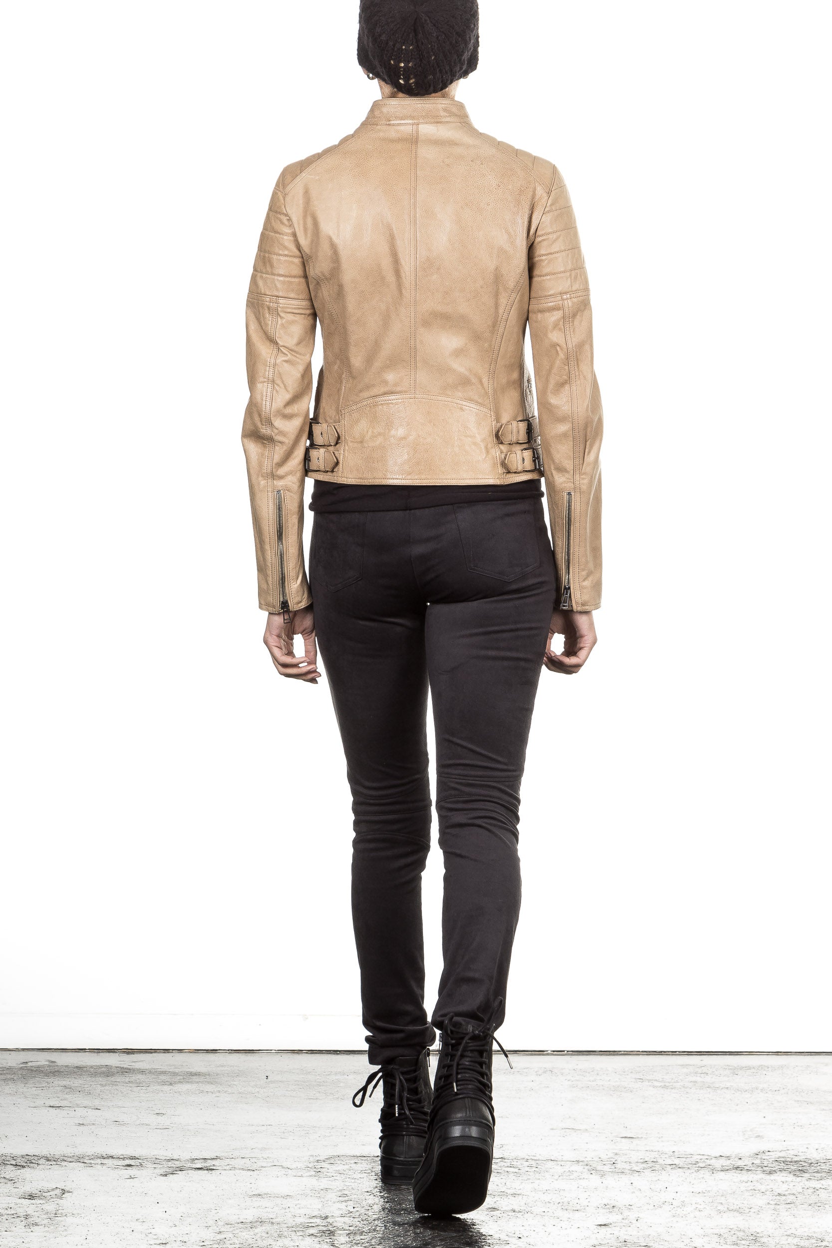 Belstaff Damen Leder Jacke ENDRICK sand