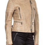 Belstaff Damen Leder Jacke ENDRICK sand