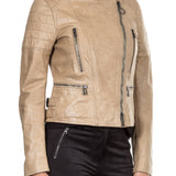 Belstaff Damen Leder Jacke ENDRICK sand