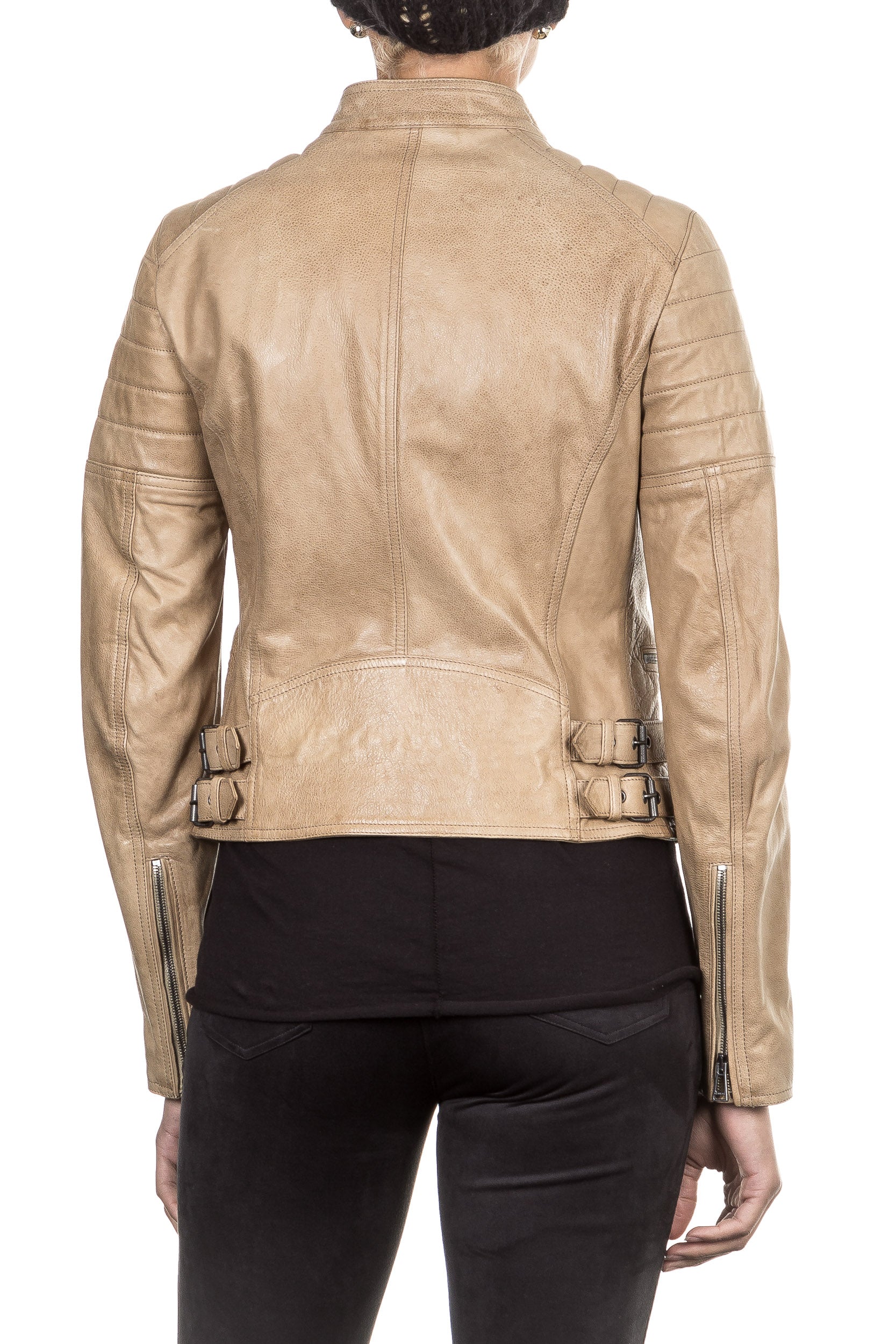 Belstaff Damen Leder Jacke ENDRICK sand