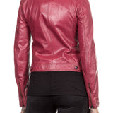 Belstaff Lederjacke SAXBY CAFE RACER rot