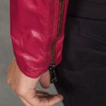 Belstaff Lederjacke SAXBY CAFE RACER rot