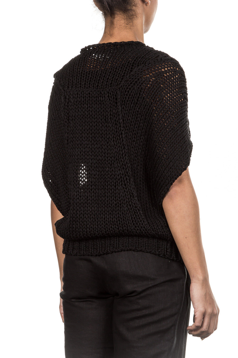 Isabel Benenato Grobstrick Pullover schwarz