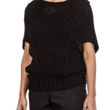 Isabel Benenato Grobstrick Pullover schwarz