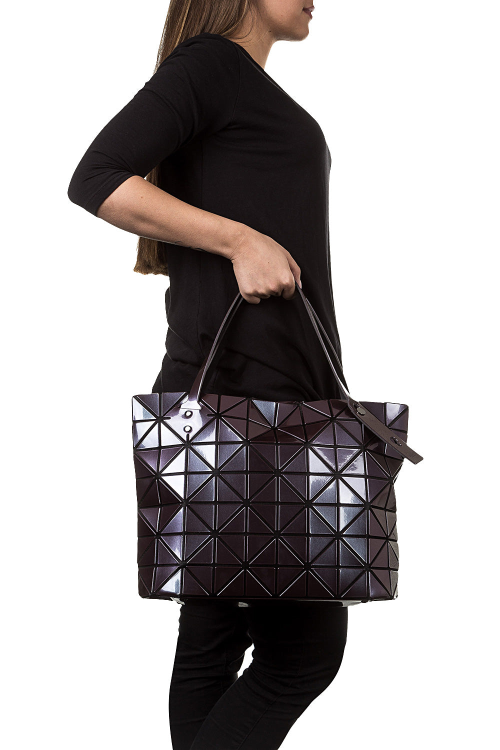 BAO BAO ISSEY MIYAKE Handtasche ROCK METALLIC weinrot