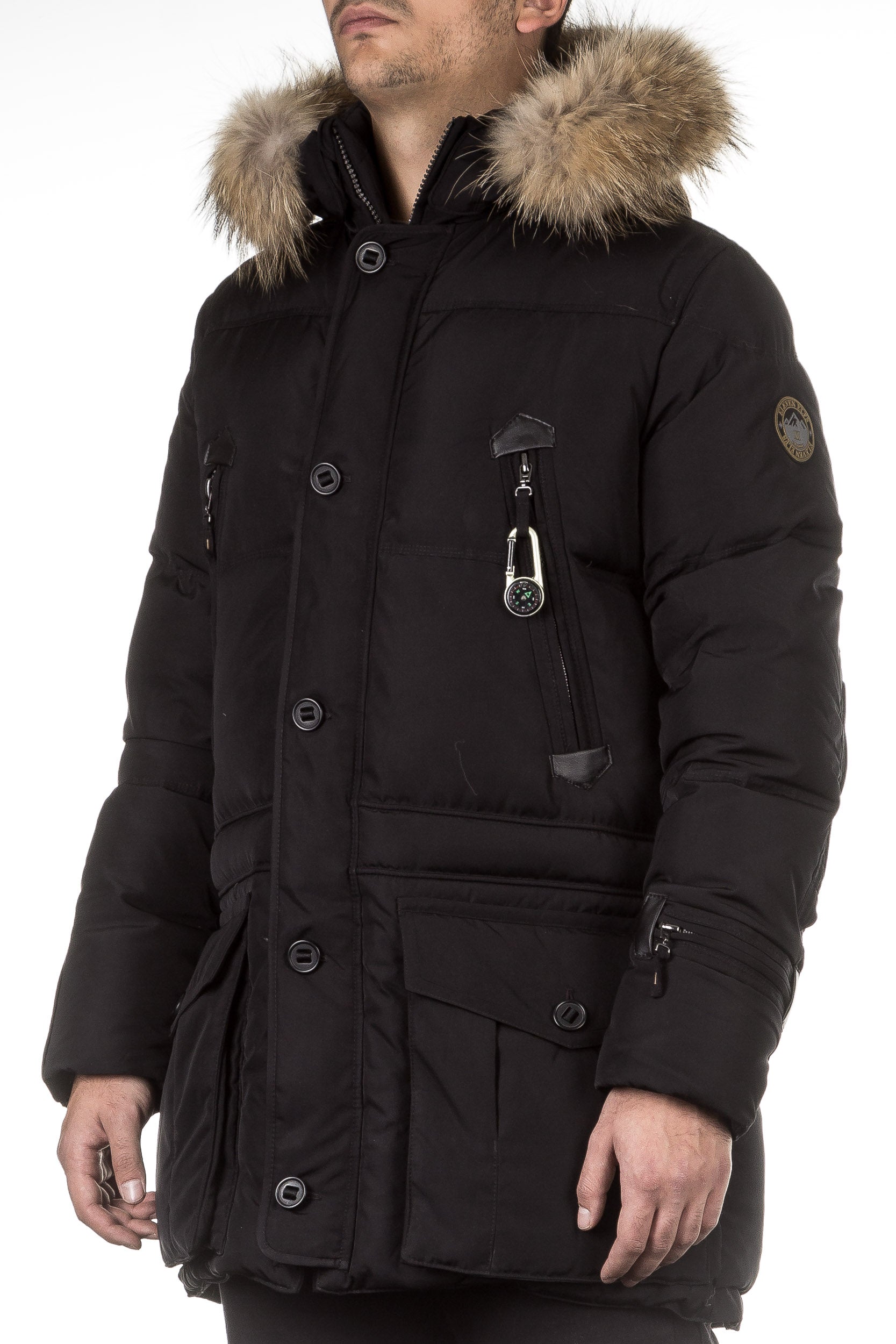 Eleven Elfs Herren Daunen Parka BIG FOOT schwarz