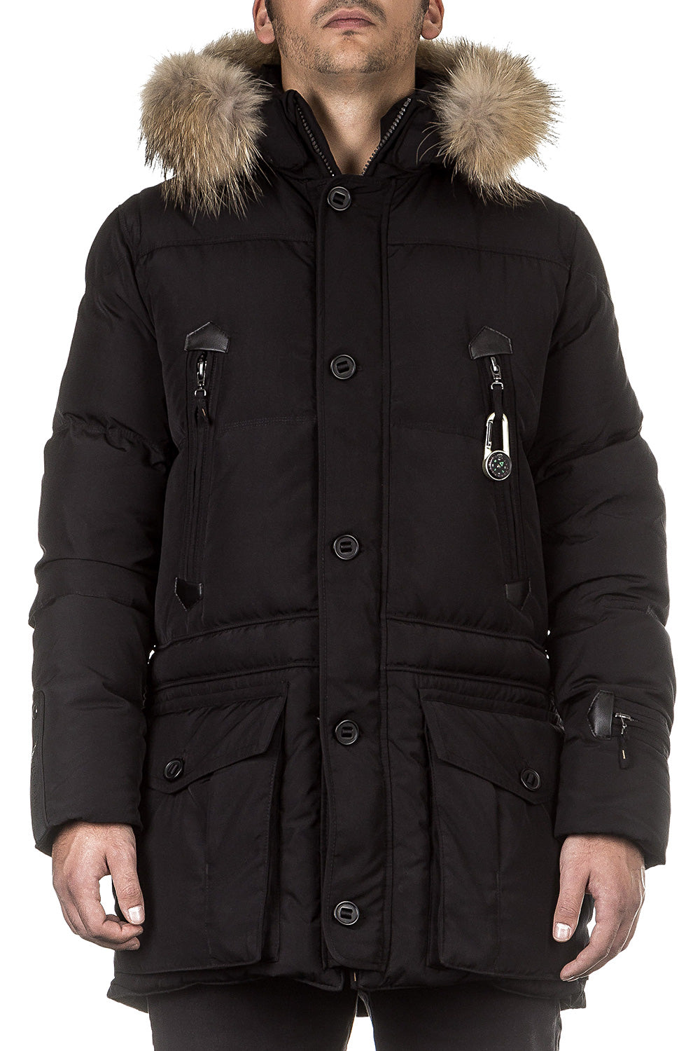 Eleven Elfs Herren Daunen Parka BIG FOOT schwarz