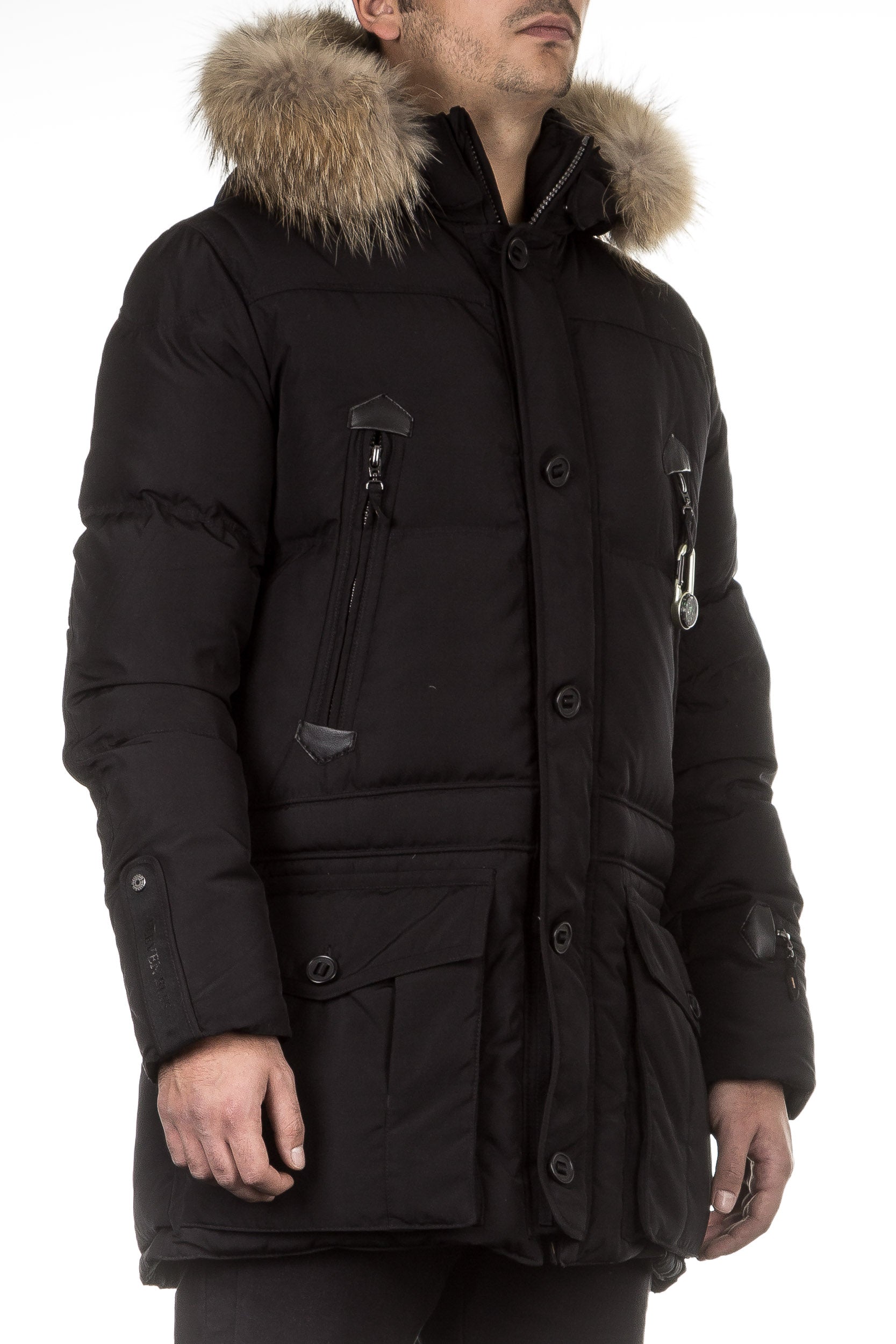 Eleven Elfs Herren Daunen Parka BIG FOOT schwarz