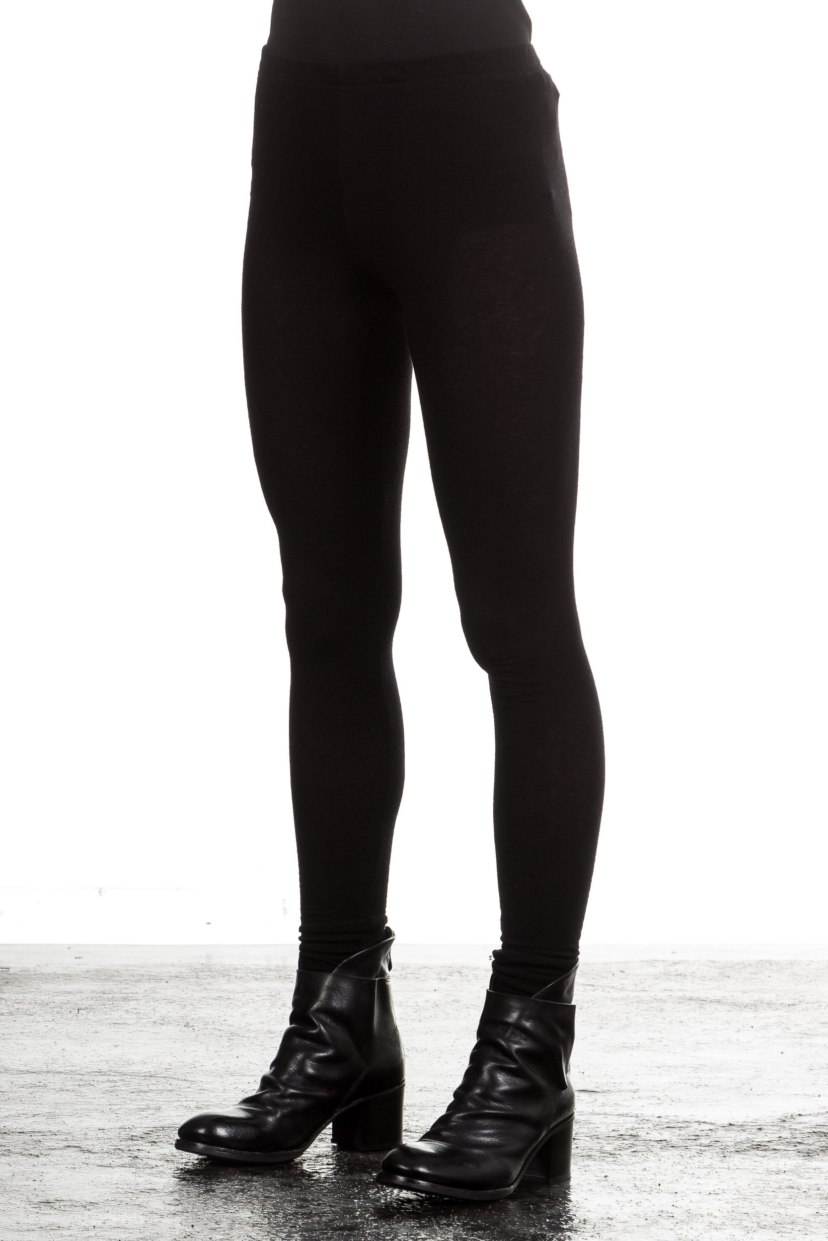 Masnada Damen Jersey Leggings schwarz 