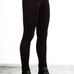 Masnada Damen Jersey Leggings schwarz 