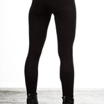 Masnada Damen Jersey Leggings schwarz 