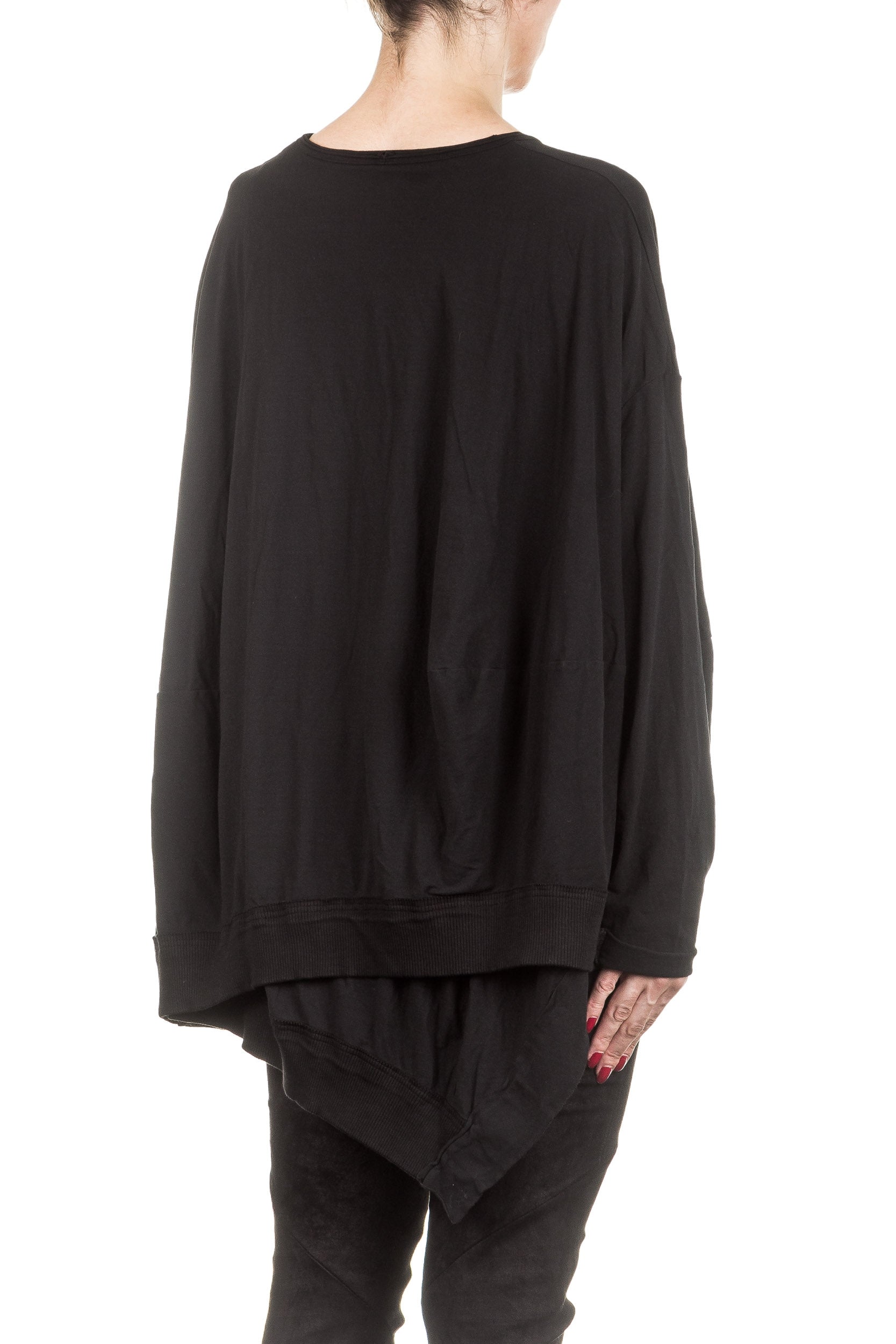 Rundholz Dip Damen Oversized Shirt schwarz