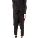 ISSEY MIYAKE Herren 7/8 Hose Crashed Look schwarz