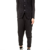 ISSEY MIYAKE Herren 7/8 Hose Crashed Look schwarz