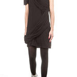 Rick Owens DRKSHDW Damen Kleid drappiert schwarz