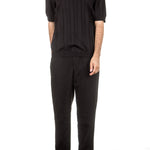 ISSEY MIYAKE Herren Hose Crashed Look schwarz