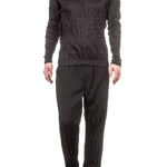 ISSEY MIYAKE Herren 7/8 Hose WRINKLE schwarz