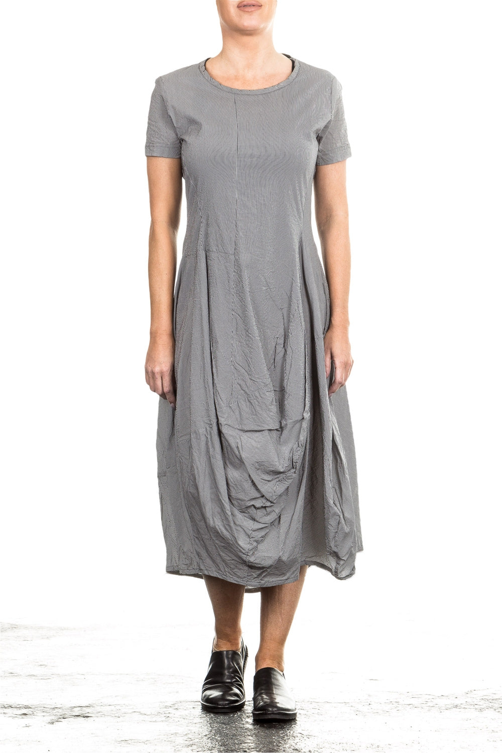 Rundholz Damen Kleid oversized grau