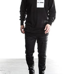 Julius Herren Oversized Langarm Sweatshirt schwarz