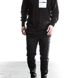 Julius Herren Oversized Langarm Sweatshirt schwarz