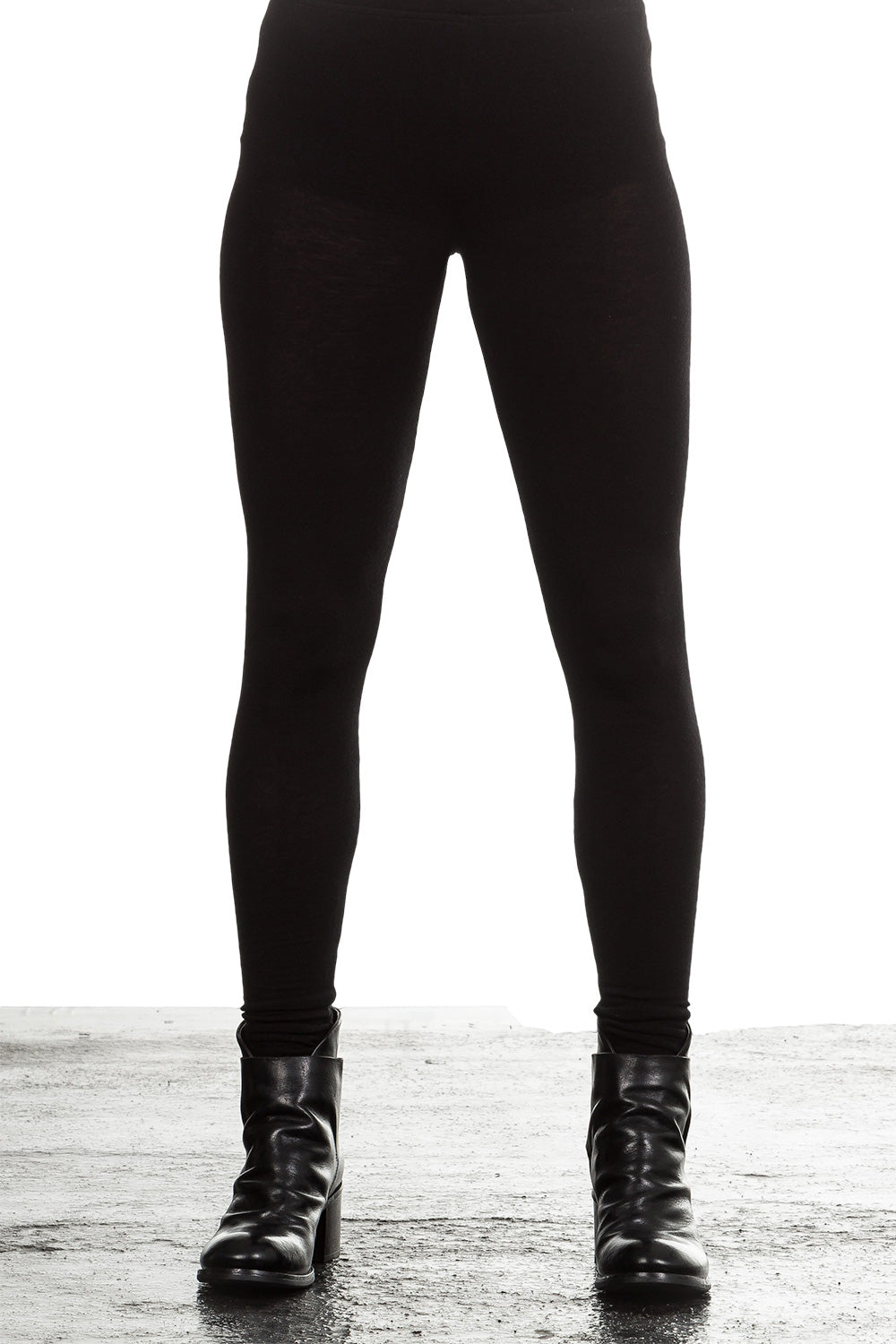 Masnada Damen Jersey Leggings schwarz 