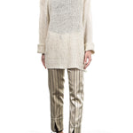 Ann Demeulemeester Unisex Grobstrick Pullover beige 