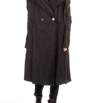 Rundholz Damen Mantel Oversized schwarz