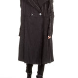 Rundholz Damen Mantel Oversized schwarz