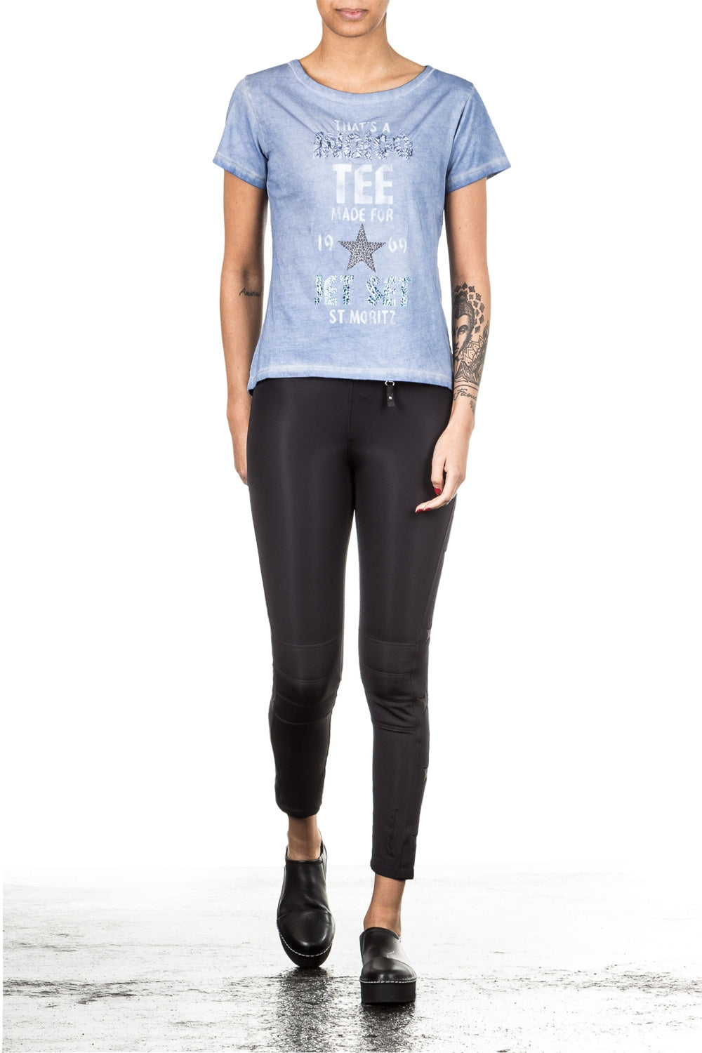 Jet Set Damen T-Shirt INDI blau