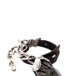 GOTI Lederarmband mit Silberknospe BR1131 silber schwarz