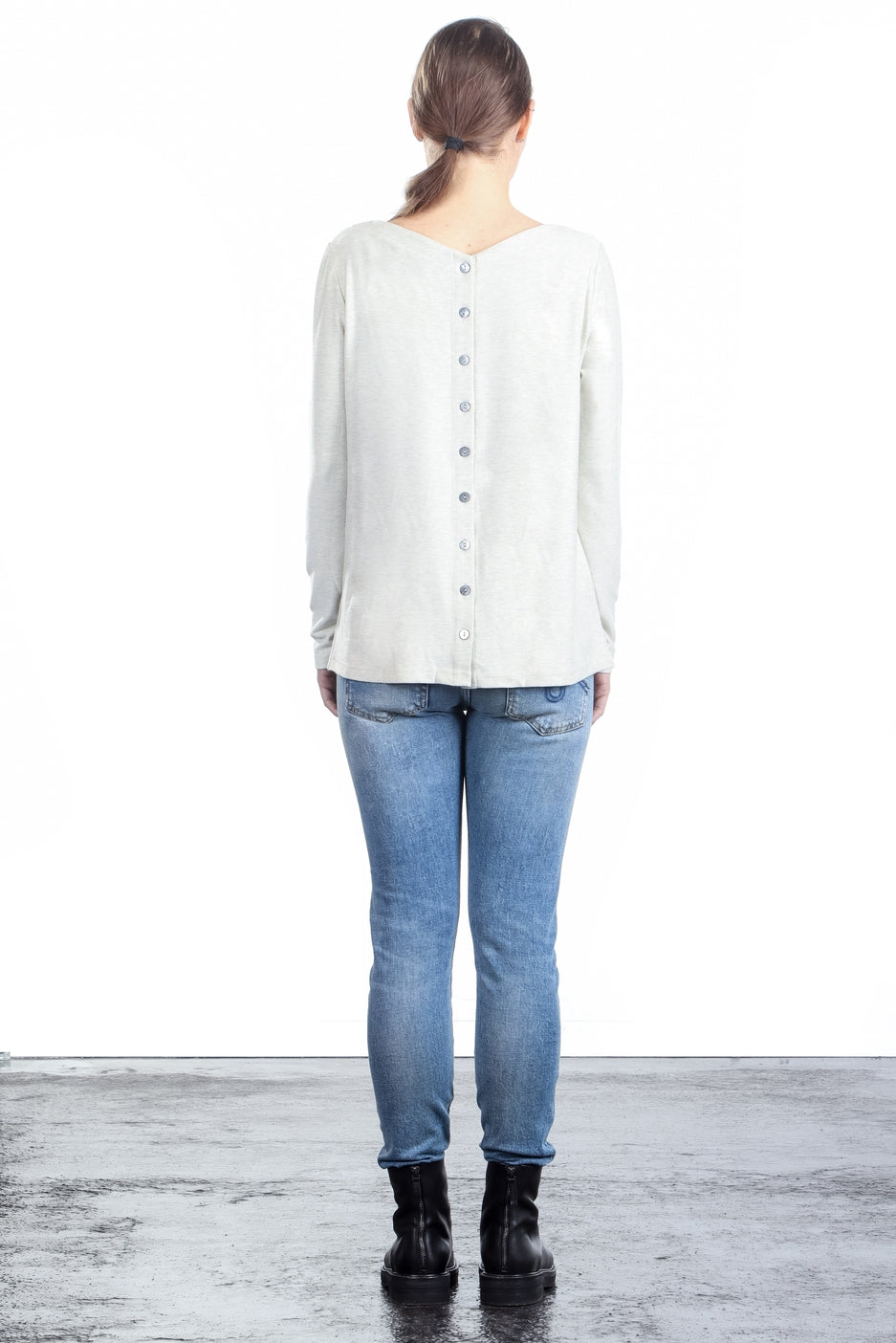 The Swiss Label Damen Langarm Shirt wollweiß