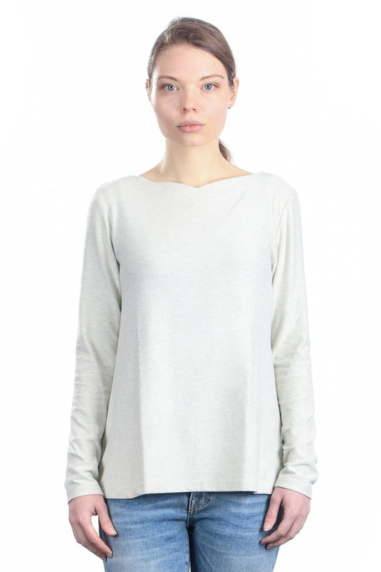 The Swiss Label Damen Langarm Shirt wollweiß