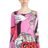 Rundholz Damen  Langarmshirt multicolour comic