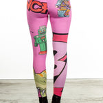 Rundholz Damen Legging Multicolour Comic Print