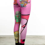 Rundholz Damen Legging Multicolour Comic Print