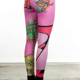 Rundholz Damen Legging Multicolour Comic Print