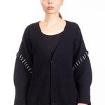 Y`s Yohji Yamamoto Damen Strick Cardigan Oversized schwarz