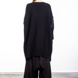 Y`s Yohji Yamamoto Damen Strick Cardigan Oversized schwarz