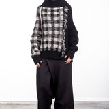 Y`s Yohji Yamamoto Damen Strick Pullover Oversized schwarz