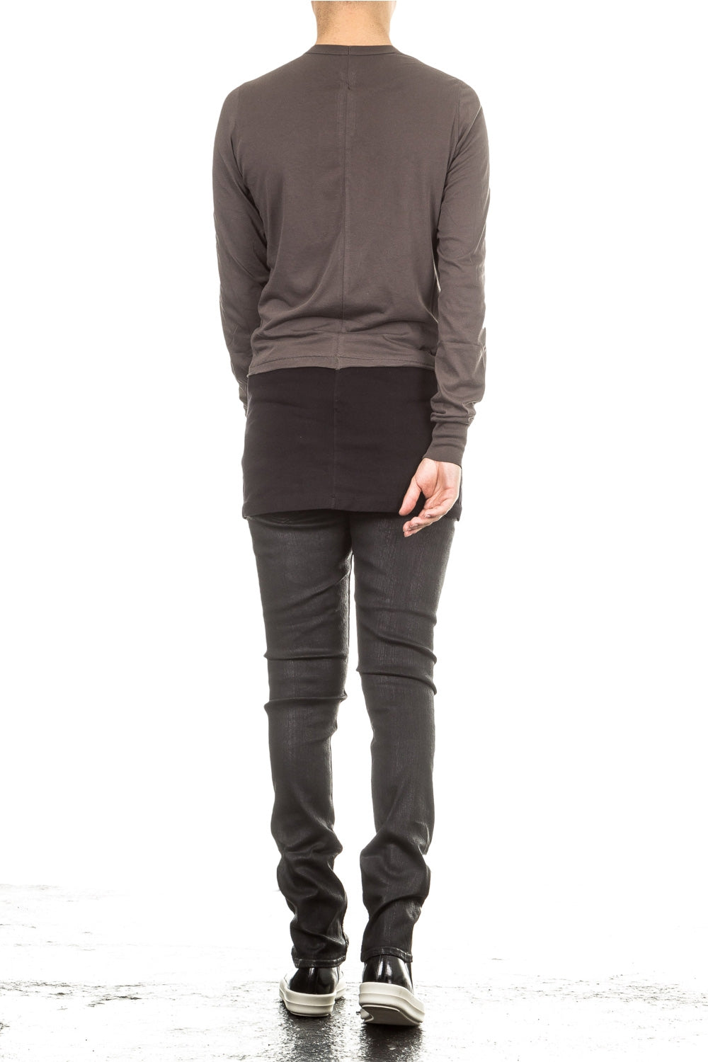 Rick Owens DRKSHDW Herren Langarm Shirt schwarz