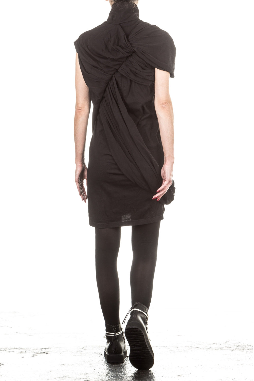 Rick Owens DRKSHDW Damen Kleid drappiert schwarz