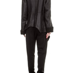 Ann Demeulemeester Unisex Lammfell Jacke schwarz