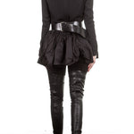 Ann Demeulemeester Damen Wickelrock Avantgarde schwarz 