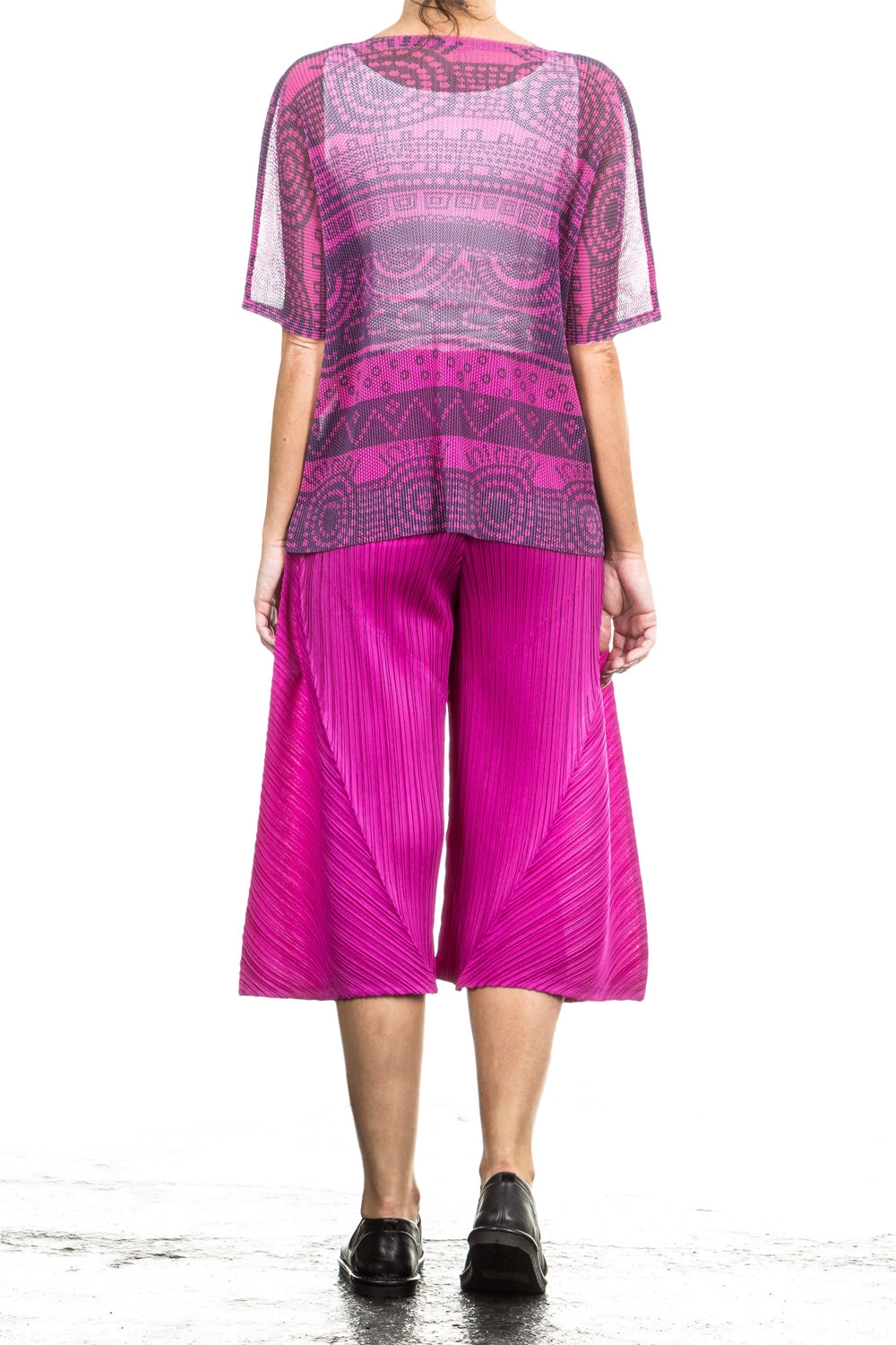 Pleats Please Issey Miyake Plissee Top mehrfarbig